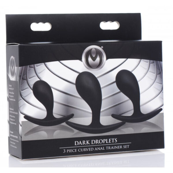 848518036674 Master Series Dark Droplets 3 Piece Curved Anal Trainer Set