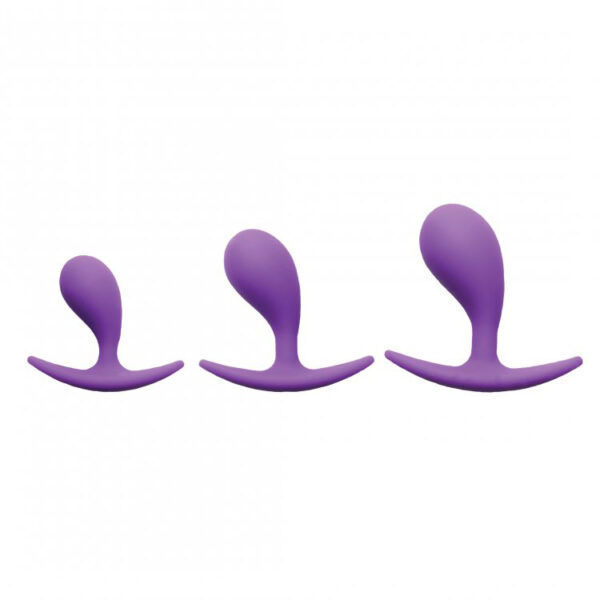 848518036681 2 Frisky Booty Poppers Silicone Anal Trainer Set