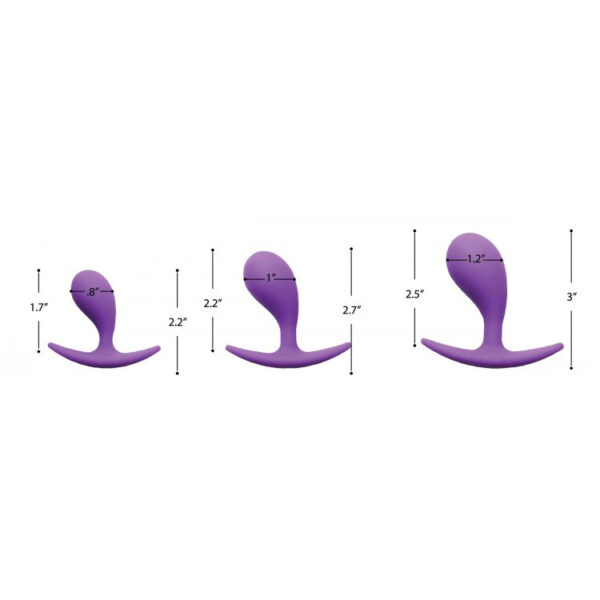 848518036681 3 Frisky Booty Poppers Silicone Anal Trainer Set