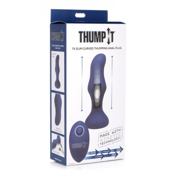 848518036698 Thump-It Slim Curved Thumping Anal Plug