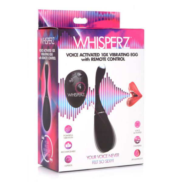 848518036827 Whisperz Voice Activated 10X Vibrating Egg With Remote Control