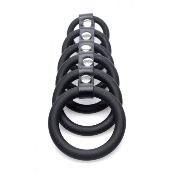 848518037633 2 Strict 6 Ring Silicone Chastity Device