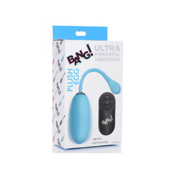 848518040091 Bang! 28X Plush Egg & Remote Control Blue