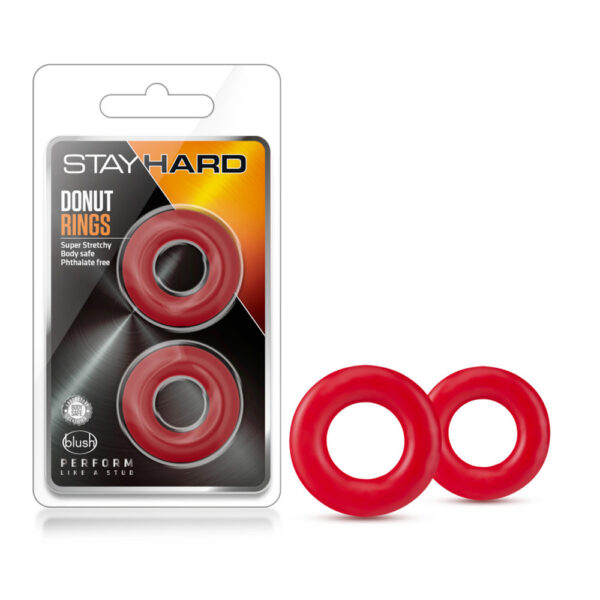 850002870244 Stay Hard Donut Rings Red