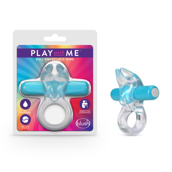 850002870305 Play With Me Bull Vibrating C-Ring Blue