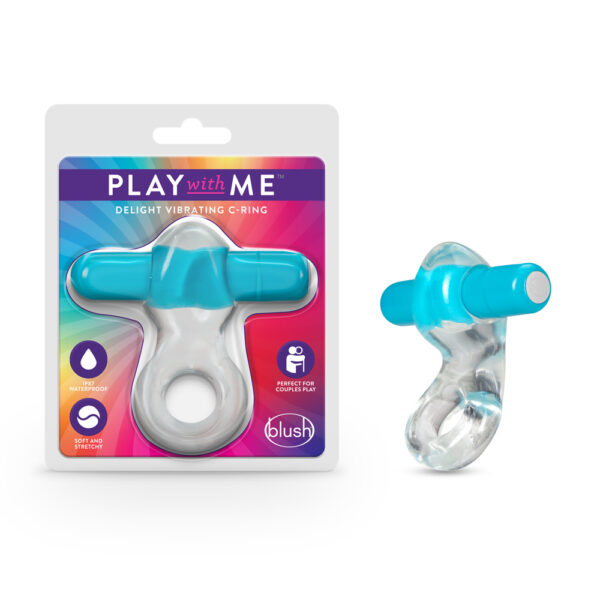 850002870435 Play With Me Delight Vibrating C-Ring Blue