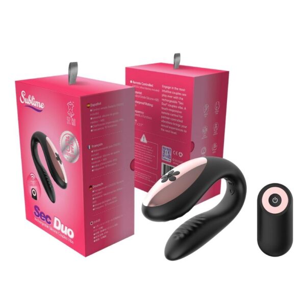 850017269064 Sublime Sec Duo Rechargeable Silicone Couples Vibe Black