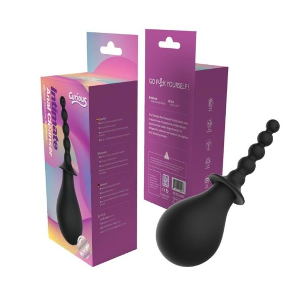 850017269088 Curious Intimate Anal Cleanser Silicone Douche & Enema Black