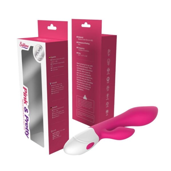 850017269118 Sublime Pink & Pretty Silicone Dual Action G-Spot Vibe Pink