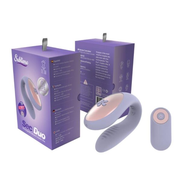 850017269200 Sublime Sec Duo Rechargeable Silicone Couples Vibe Lilac