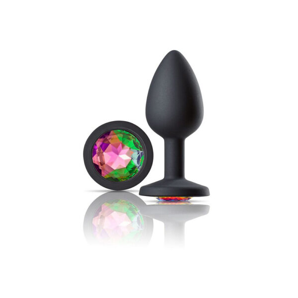 853545008068 2 Cloud 9 Gems Black Silicone Anal Plug Small