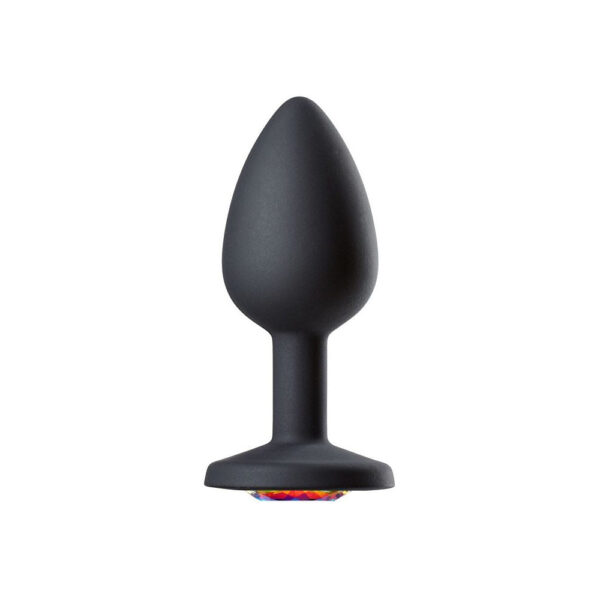 853545008068 3 Cloud 9 Gems Black Silicone Anal Plug Small