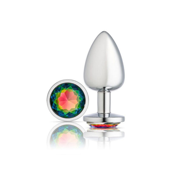 853545008105 2 Cloud 9 Gems Silver Chromed Anal Plug Large