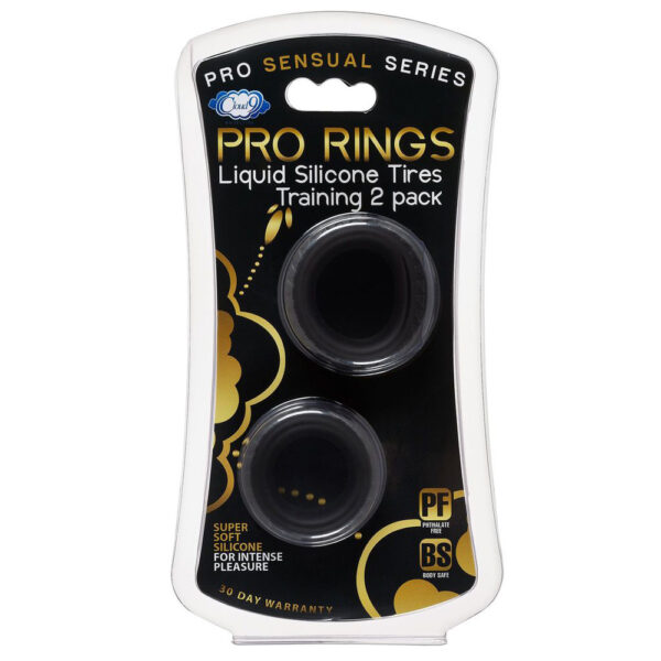 853545008969 Cloud 9 Pro Rings Liquid Silicone Tires 2-Pack Black