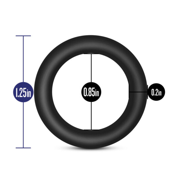 853858007369 3 Performance VS2 Pure Premium Silicone Cockrings Small Black