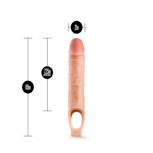 853858007901 3 Performance 10" Cock Sheath Penis Extender Vanilla