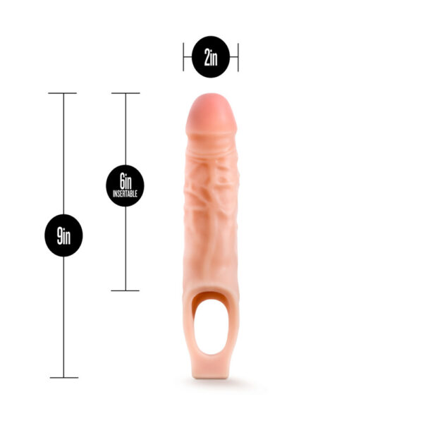 853858007925 3 Performance 9" Cock Sheath Penis Extender Vanilla