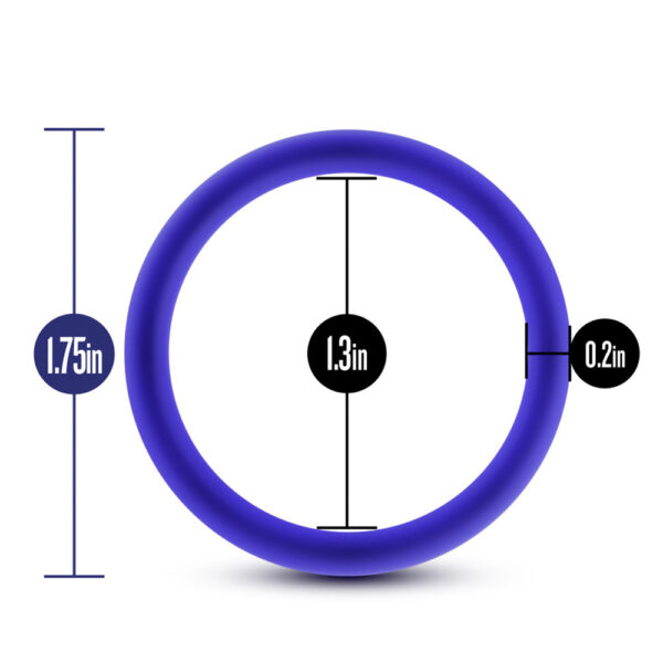 853858007970 3 Performance VS1 Pure Premium Silicone Cockrings Medium Indigo