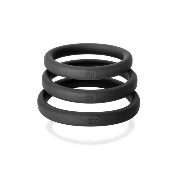 854854005830 2 Xact-Fit Silicone Rings #20, #21, #22 X-Large Black