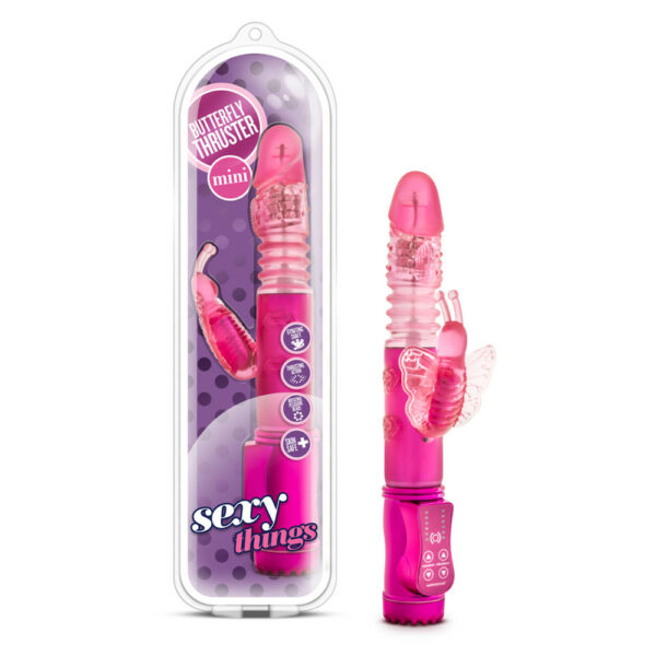 855215007777 Sexy Things Butterfly Thruster Mini Fuchsia