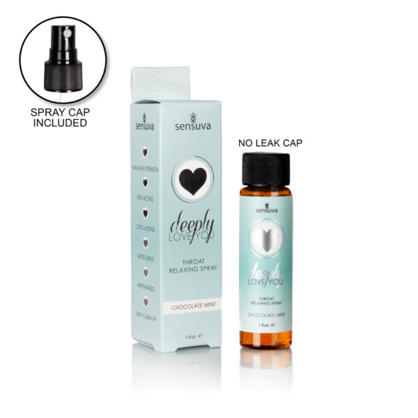 855559007297 Deeply Love You Chocolate Mint Throat Relaxing Spray 1 oz. Bottle