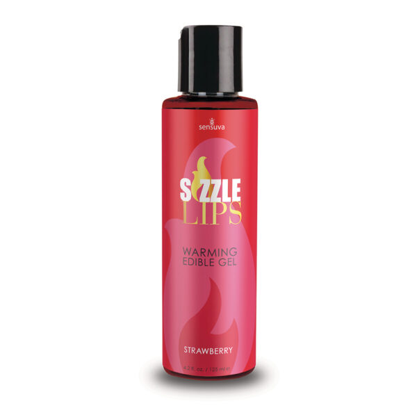 855559007303 Sizzle Lips Strawberry Warming Gel 4.2 oz.