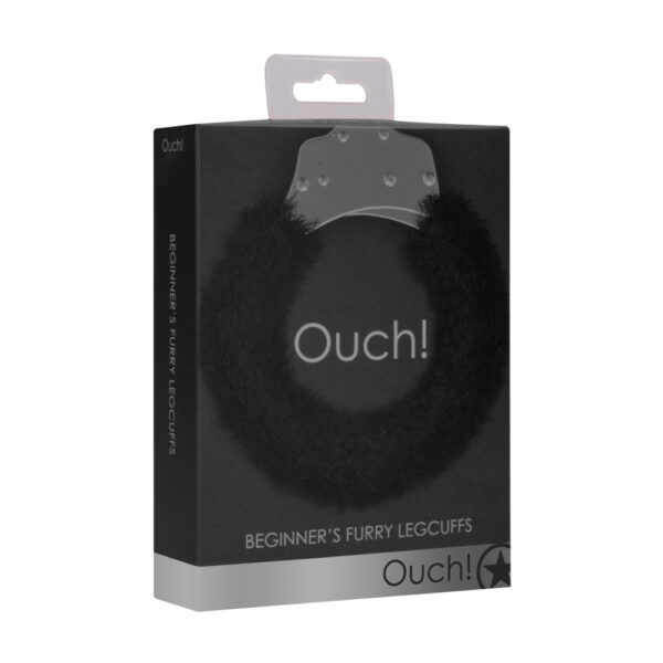 8714273074324 Ouch! Beginner's Legcuffs Furry Black