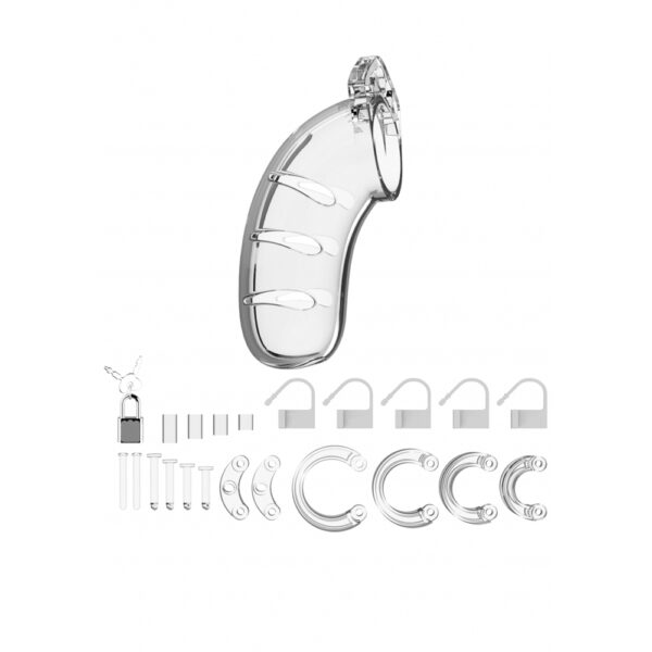 8714273290625 3 Mancage Model 03 Chastity 4.5'' Cock Cage Clear