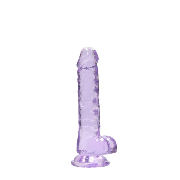 8714273491473 2 Realrock 7" Realistic Dildo With Balls Purple