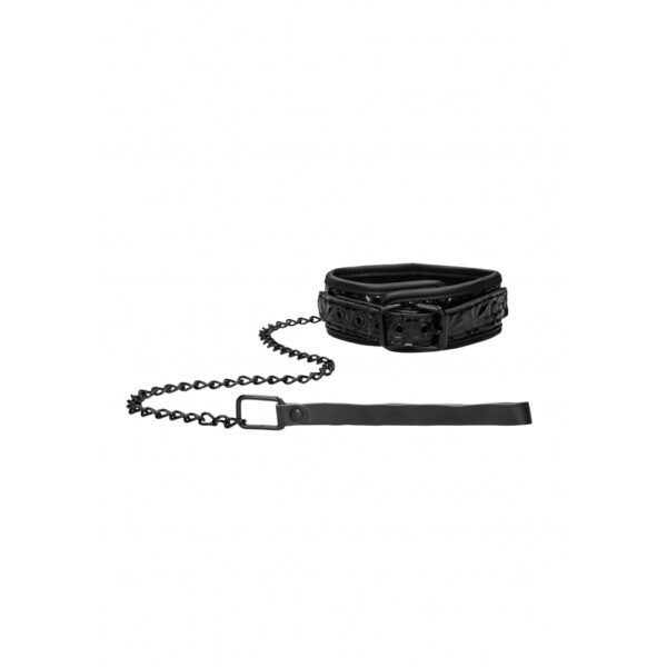 8714273525253 2 Ouch! Luxury Collar With Leash Black