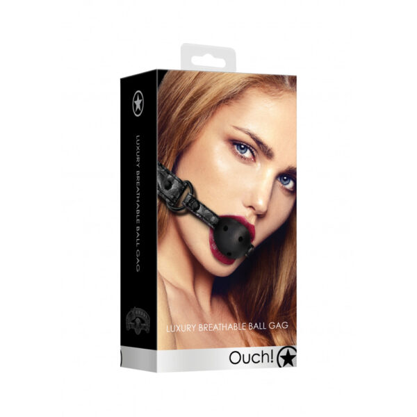 8714273525277 Ouch! Breathable Luxury Ball Gag Black