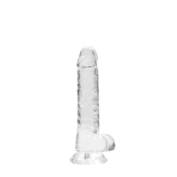 8714273543196 2 Realrock 7" Realistic Dildo With Balls Transparent