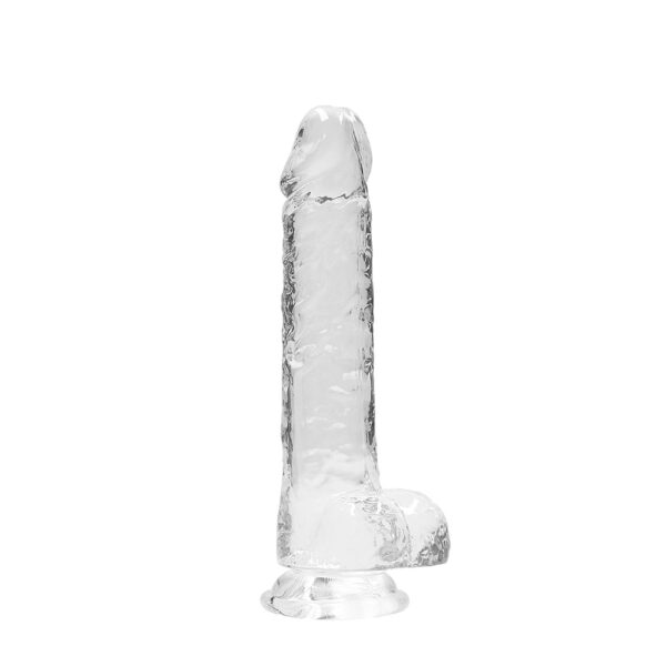 8714273543226 2 Realrock 8" Realistic Dildo With Balls Transparent