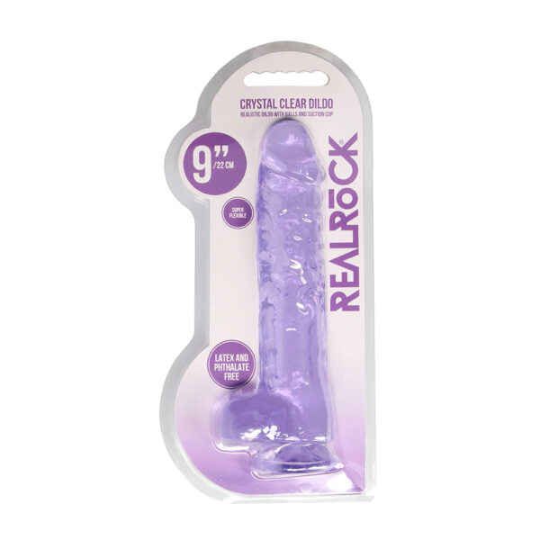 8714273543233 Realrock 9" Realistic Dildo With Balls Purple