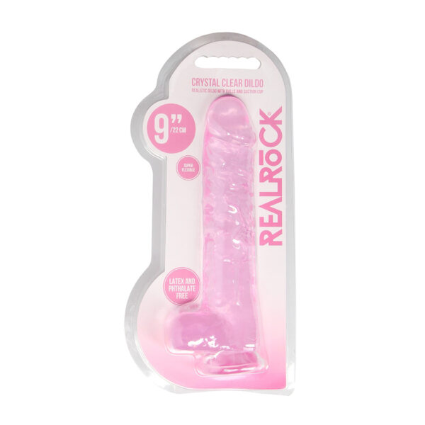 8714273543240 Realrock 9" Realistic Dildo With Balls Pink