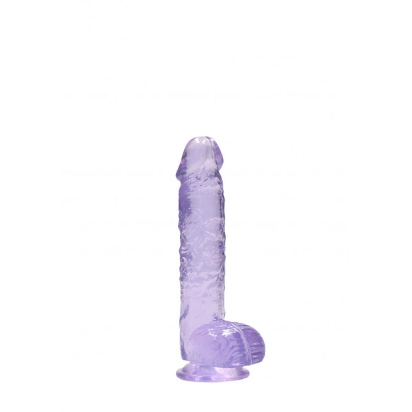 8714273544339 2 Realrock 6" Realistic Dildo With Balls Purple