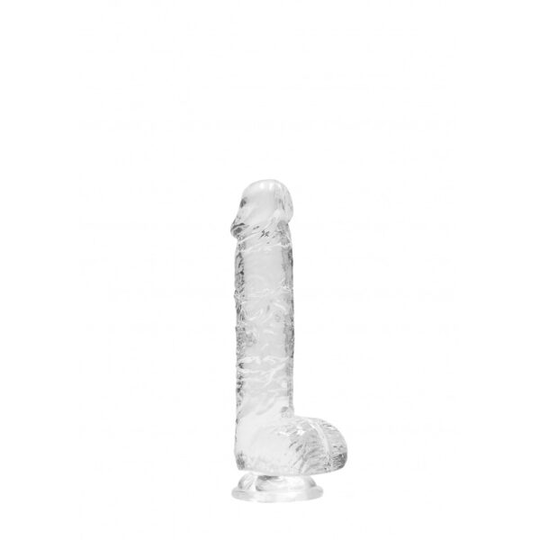 8714273544353 2 Realrock 6" Realistic Dildo With Balls Transparent