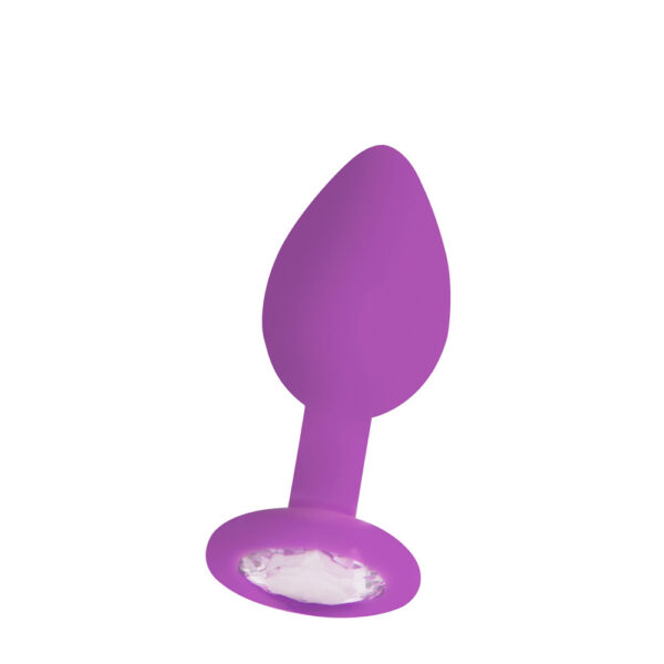 8714273786258 2 Ouch! Regular Diamond Butt Plug Purple