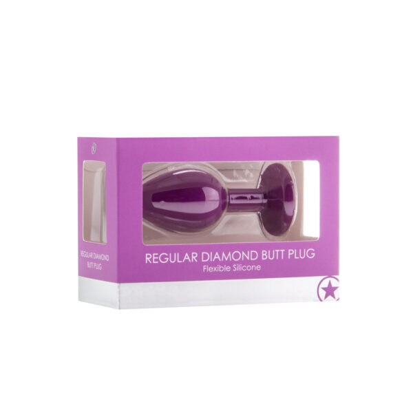 8714273786258 Ouch! Regular Diamond Butt Plug Purple