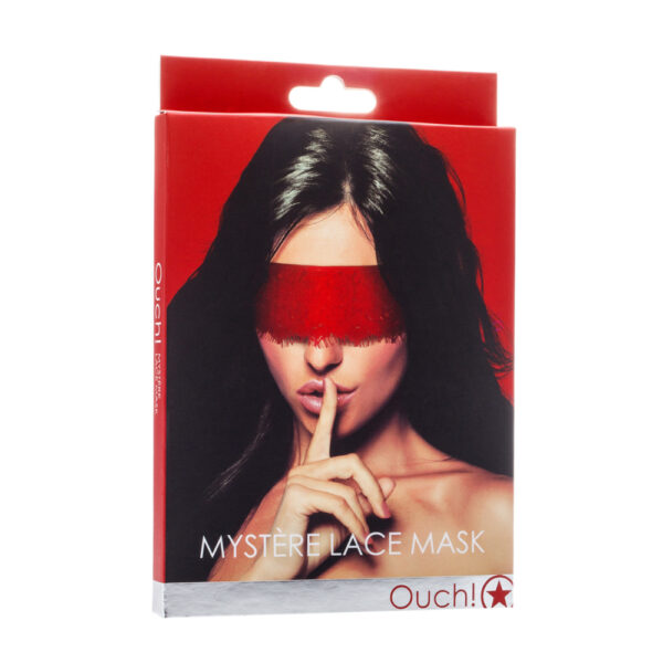 8714273798251 Ouch! Mystere Lace Mask Red