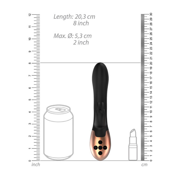 8714273924933 3 Elegance Heating Rabbit Vibrator Opulent Black