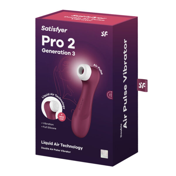 4061504058184 Satisfyer Pro 2 Generation 3 Non-App Wine Red