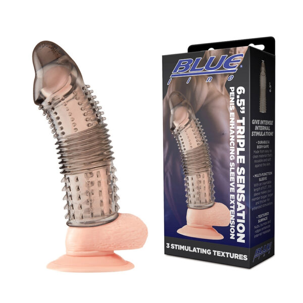 4890808264560 6.5" Triple Sensation Penis Enhancing Sleeve Extension