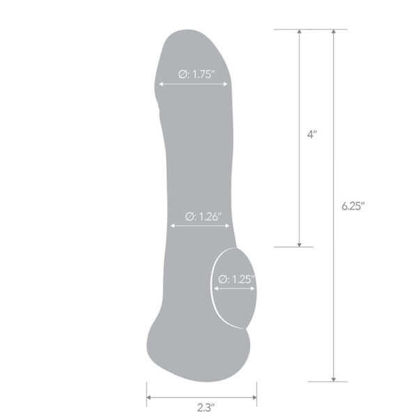 4890808264577 3 6.25" Transparent Penis Enhancing Sleeve Extension