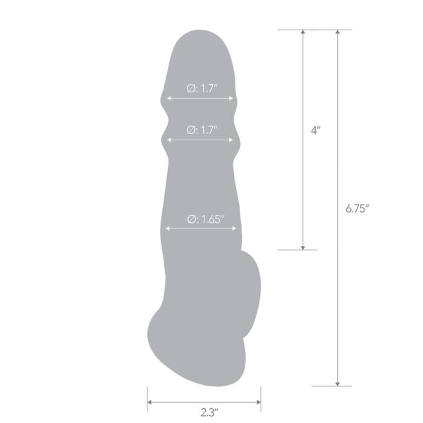 4890808264584 3 6.75" Girthy Penis Enhancing Sleeve Extension