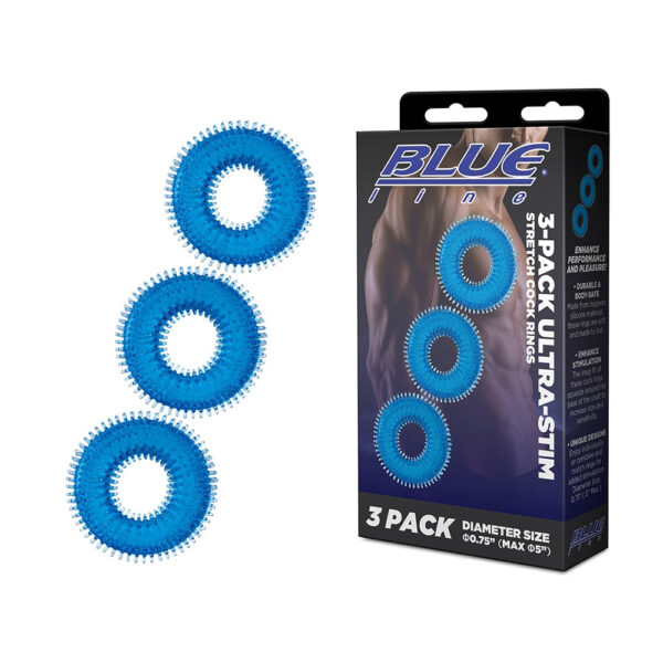 4890808264645 3-Pack Ultra-Stim Stretch Cock Rings