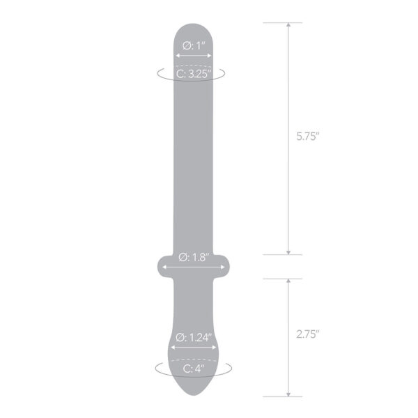 4890808264911 3 Glas 9.25'' Classic Smooth Dual-Ended Dildo