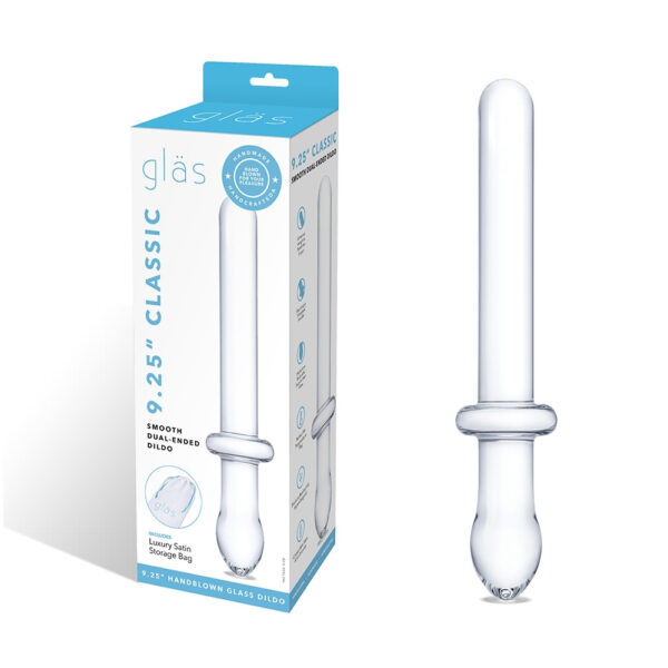 4890808264911 Glas 9.25'' Classic Smooth Dual-Ended Dildo