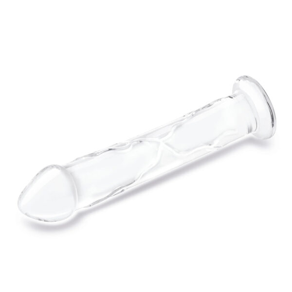 4890808283004 2 Glas 12" Glass Dildo With Veins & Flat Base