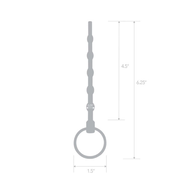4890808283363 3 4.5" Stainless Steel Beaded Urethral Sound
